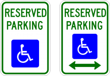R7-8  Reserved Parking Handicapped Sign