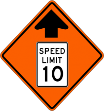 W3-5 Reduced Speed Limit Ahead