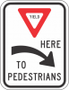 R1-5A  Yield Here To Pedestrian Sign