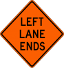 W9-1 Lane Ends